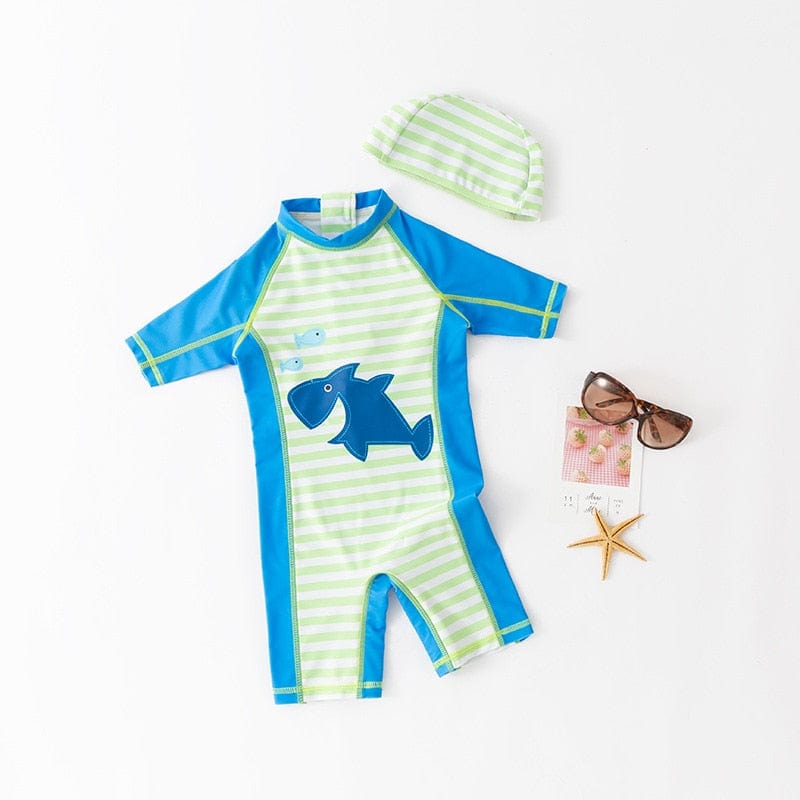 Baby Swimwear and Cap for Delicate Skin Protection - Boy & Girl