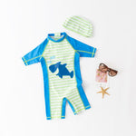 Load image into Gallery viewer, Baby Swimwear and Cap for Delicate Skin Protection - Boy &amp; Girl
