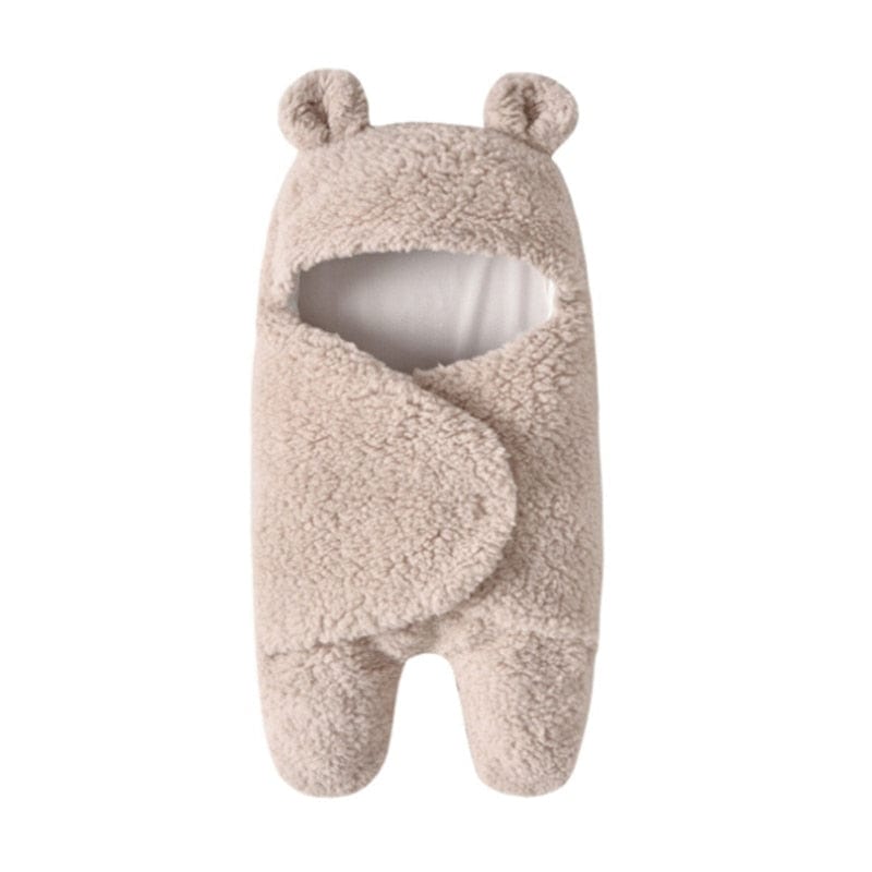 "Adorable Newborn Baby Plush Swaddle Wrap - Soft and Comfortable Fl