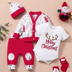 Ultimate Festive Style: My First Christmas Baby Onesie and Matching Pants Set - Perfect