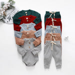Load image into Gallery viewer, Boy&#39;s Cuddle Up Uni Romper: Knit Onesie for a Cozy Look
