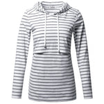 Load image into Gallery viewer, Maternity Long-Sleeved Hooded Nursing Sweatshirt for Ultimate Comfort: A Must-Have
