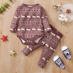 Load image into Gallery viewer, Ultimate Festive Style: My First Christmas Baby Onesie and Matching Pants Set - Perfect
