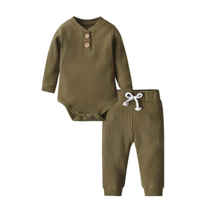 Ribbed Cotton Track Suit - Long or Short Pants
