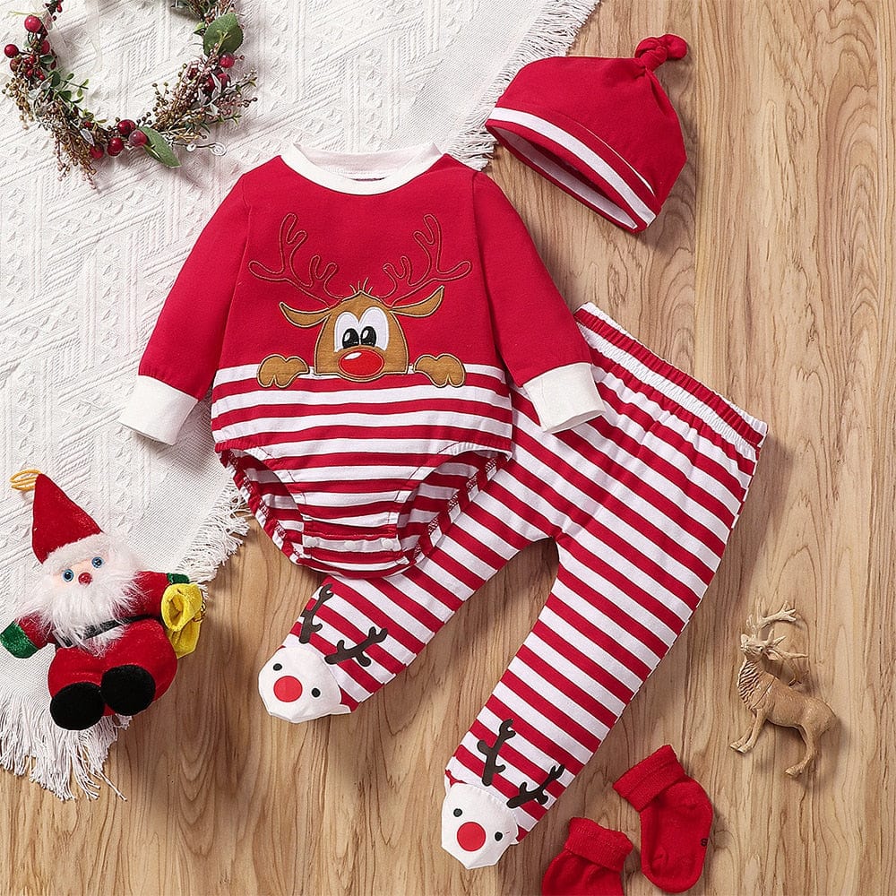 Ultimate Festive Style: My First Christmas Baby Onesie and Matching Pants Set - Perfect