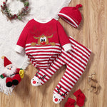 Load image into Gallery viewer, Ultimate Festive Style: My First Christmas Baby Onesie and Matching Pants Set - Perfect
