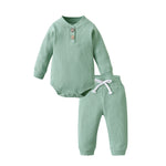 Load image into Gallery viewer, Ribbed Cotton Track Suit - Long or Short Pants
