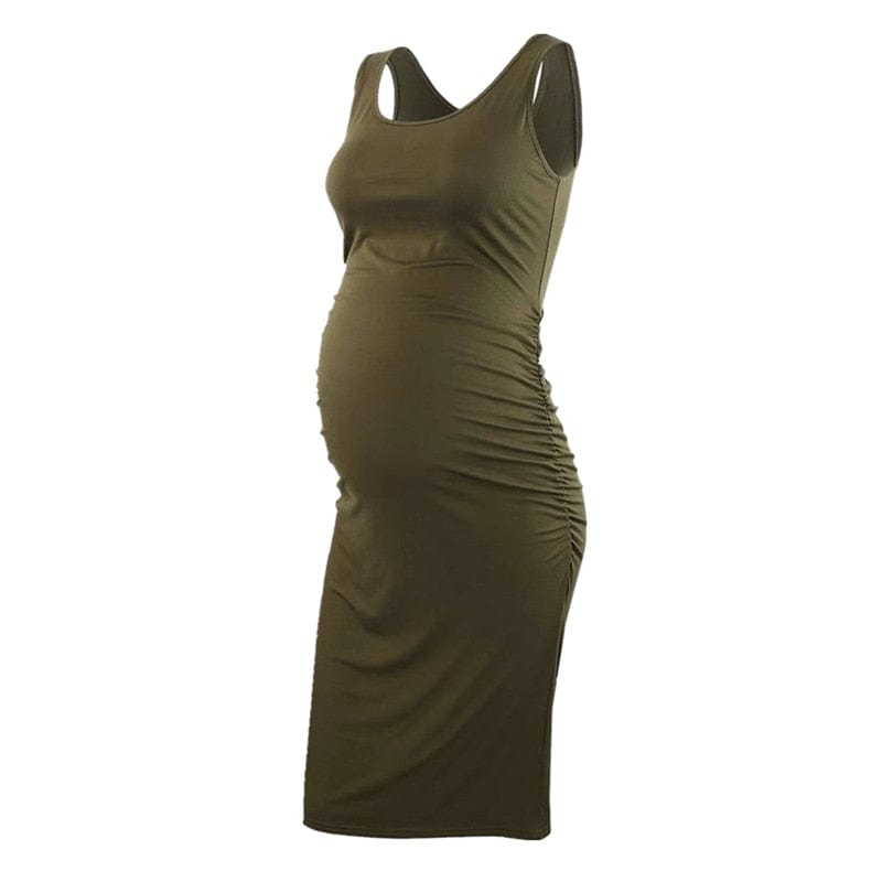 Experience Elegance and Comfort with Our Maternity Summer Chiffon Dress - Short-Sleeved | Perfect for Summer