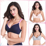 Load image into Gallery viewer, &quot;Set of three comfortable maternity nursing bras for breastfeeding, ideal for pregnant women and new mothers
