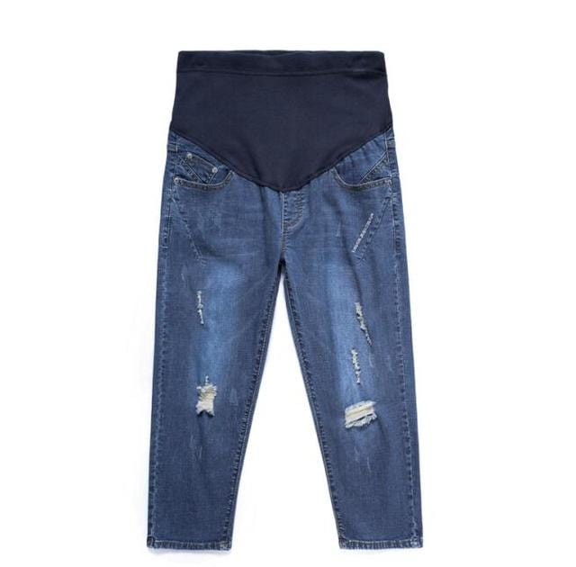 "Jeans tailored specifically for maternity wear that provide adjustable fit and ultimate comfort for expecting mothers