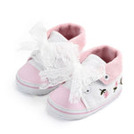 Load image into Gallery viewer, Soft Sole White Lace Floral Embroidered Shoes for Baby Girls – Elegant and Comfortable
