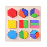 Load image into Gallery viewer, &quot;Montessori Wooden Geometric Shapes Puzzle, Ideal for Early Learning Development&quot;.
