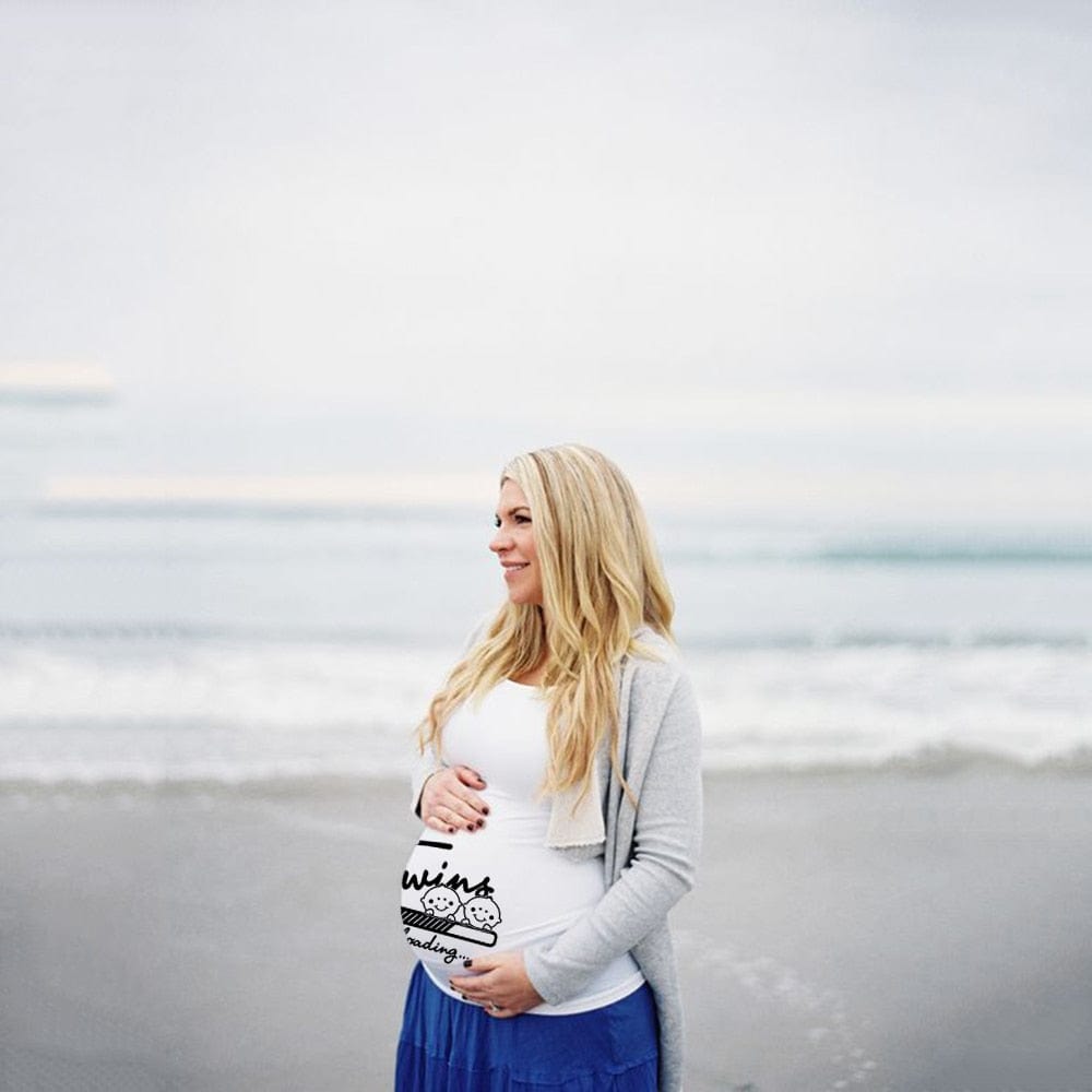 Maternity Twin T-Shirt - Enjoy Double the Happiness with Our Exclusive SALE Offer!