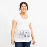 Load image into Gallery viewer, Maternity Twins T-Shirt: Double the Joy - Shop Now and Save during our Sale!
