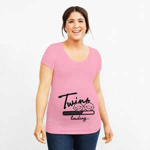 "Maternity Top - Twin Pregnancy T-Shirt on Sale."