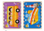 Load image into Gallery viewer, Montessori Double Sided 3D Wooden Puzzles - Enhance Your Child Learning
