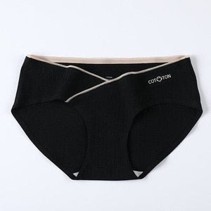 "Seamless low waist belly maternity panties: made of high-quality material, support