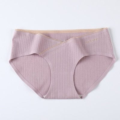 "Seamless low waist belly maternity panties: made of high-quality material, support