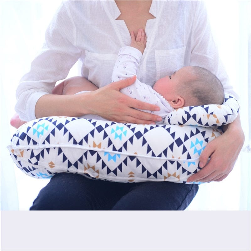Postpartum Comfort 2-Piece Cotton Nursing Pillow Set: U-Shaped Infant Support 