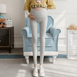 Load image into Gallery viewer, 95% Cotton V Low Waist Maternity Skinny Leggings - Optimal Comfort for Expecting
