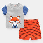 Load image into Gallery viewer, Premium Cotton Leisure Sports Baby Boy T-shirt and Shorts Set - The Essential Baby Boy Outfit for Active Lifestyles
