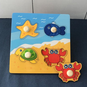 Kids Hand Grab Board 3D Puzzle Wooden Toy - The Ultimate Educational Tool 