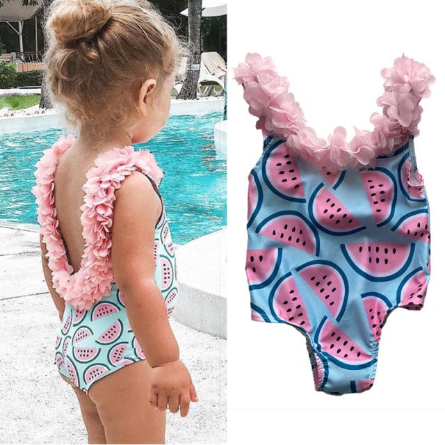 Toddler Baby Girls Swimsuit - One Piece Bathing Suit