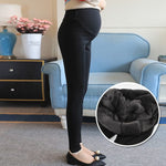 Load image into Gallery viewer, Women&#39;s Black Velvet Maternity Leggings for Exceptional Comfort and Style
