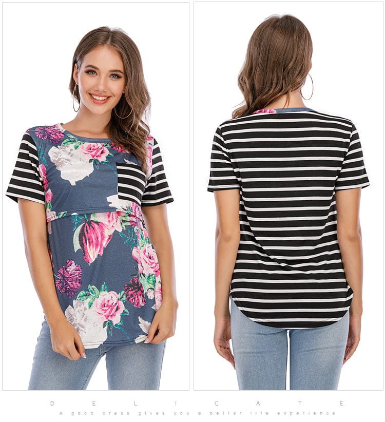 Premium Maternity Nursing T-Shirt - Comfort and Style for Expecting Mothers