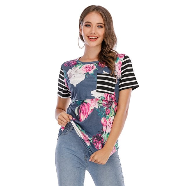 Maternity Nursing Top- Premium Quality T-Shirt for Expecting Mothers: Comfort and Style Guaranteed
