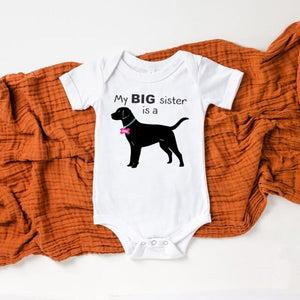 My Big Brother/Sister Is A Dog - Baby Onesie - Baby Boy/Girl