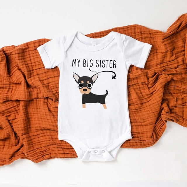 My Big Brother/Sister Is A Dog - Baby Onesie - Baby Boy/Girl
