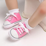 Load image into Gallery viewer, Newborn Baby Canvas Classic Sneakers: The Latest Addition to Our Collection 
