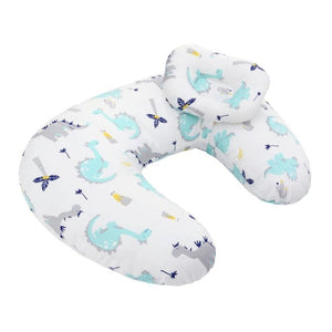 Postpartum Comfort Ultimate 2-Piece Cotton Nursing Pillow Set: U-Shaped Infant Support and Waist Cushion