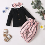 Load image into Gallery viewer, Baby Girl Winter Outfit Set - Adorable 3-Piece Ensemble 
