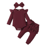 Load image into Gallery viewer, Baby Girl Winter Outfit Set - Adorable 3-Piece Ensemble 
