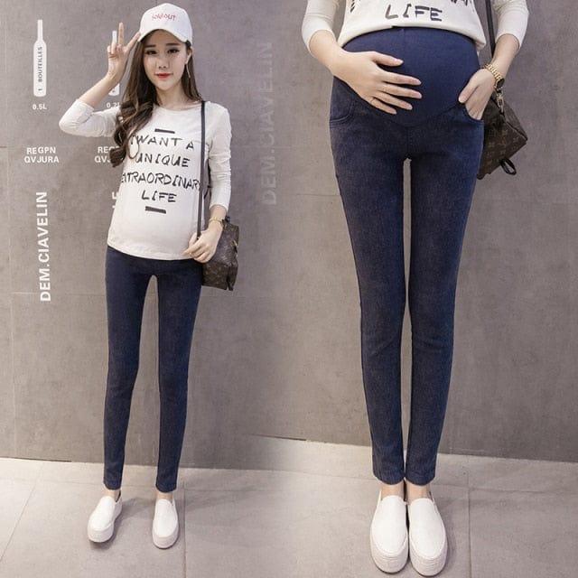 "High waisted best maternity boyfriend jeans, perfect for expecting mothers searching for comfortable yet stylish