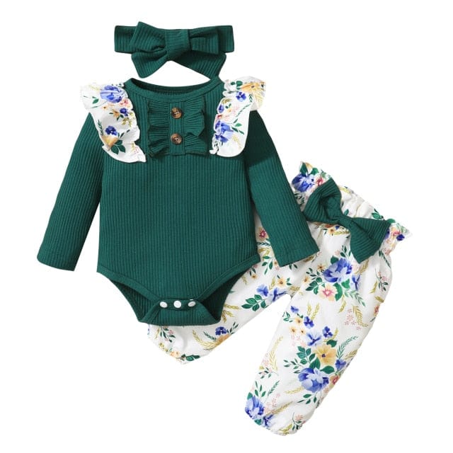 Finest Baby Girl Outfit: Adorable 3-Piece Clothes Set for your Baby Girl