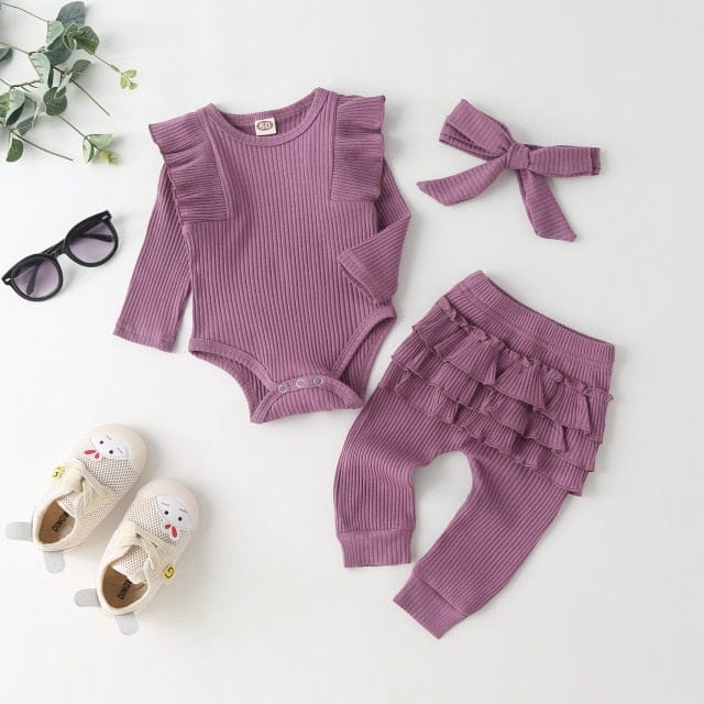 Finest Baby Girl Outfit: Adorable 3-Piece Clothes Set for your Baby Girl