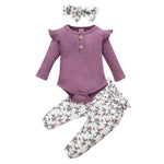 Load image into Gallery viewer, Finest Baby Girl Outfit: Adorable 3-Piece Clothes Set for your Baby Girl
