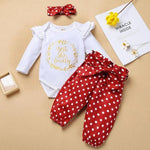 Load image into Gallery viewer, Adorable 3 Piece Baby Girl Clothes Set - Perfect for Your Little Princess: - Finest Baby Girl Outfit
