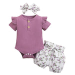Load image into Gallery viewer, Adorable 3 Piece Baby Girl Clothes Set - Perfect for Your Little Princess: - Finest Baby Girl Outfit
