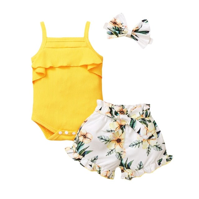 Adorable 3 Piece Baby Girl Clothes Set - Perfect for Your Little Princess: - Finest Baby Girl Outfit