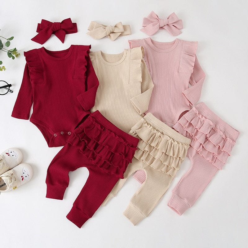 Adorable Baby Girls Ruffle Romper Outfit: Stylish and Comfortable 