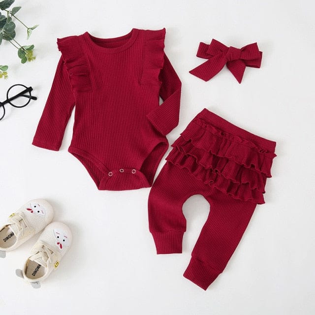 Adorable Baby Girls Ruffle Romper Outfit: Stylish and Comfortable 