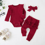 Load image into Gallery viewer, Adorable Baby Girls Ruffle Romper Outfit: Stylish and Comfortable 
