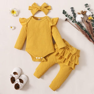 Adorable Baby Girls Ruffle Romper Outfit: Stylish and Comfortable 