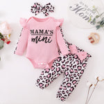 Load image into Gallery viewer, Leopard Print 3 Piece Baby Girl Set - Ideal Outfit for Your Little One
