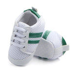 Load image into Gallery viewer, Premium Soft Sole Leather Sneakers for Baby Boys and Girls with Stylish Striped Design
