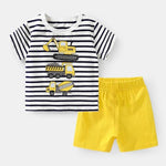 Load image into Gallery viewer, Premium Cotton Leisure Sports Baby Boy T-shirt and Shorts Set - The Essential Baby Boy Outfit for Active Lifestyles
